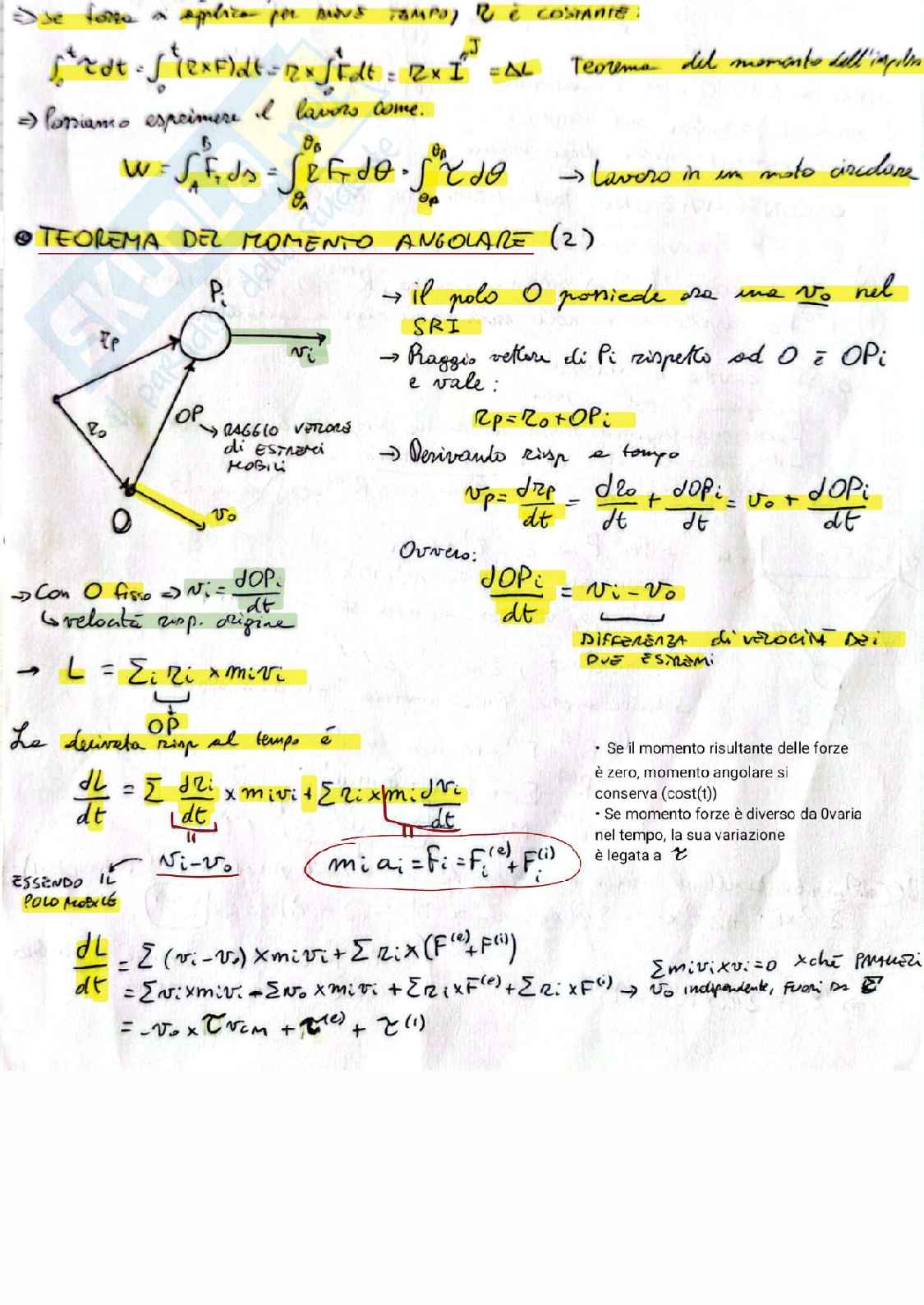 Riassunto esame Fisica I, Prof. D'alfonso Laura, libro consigliato Fisica I, Mazzoldi, Nigro Pag. 16
