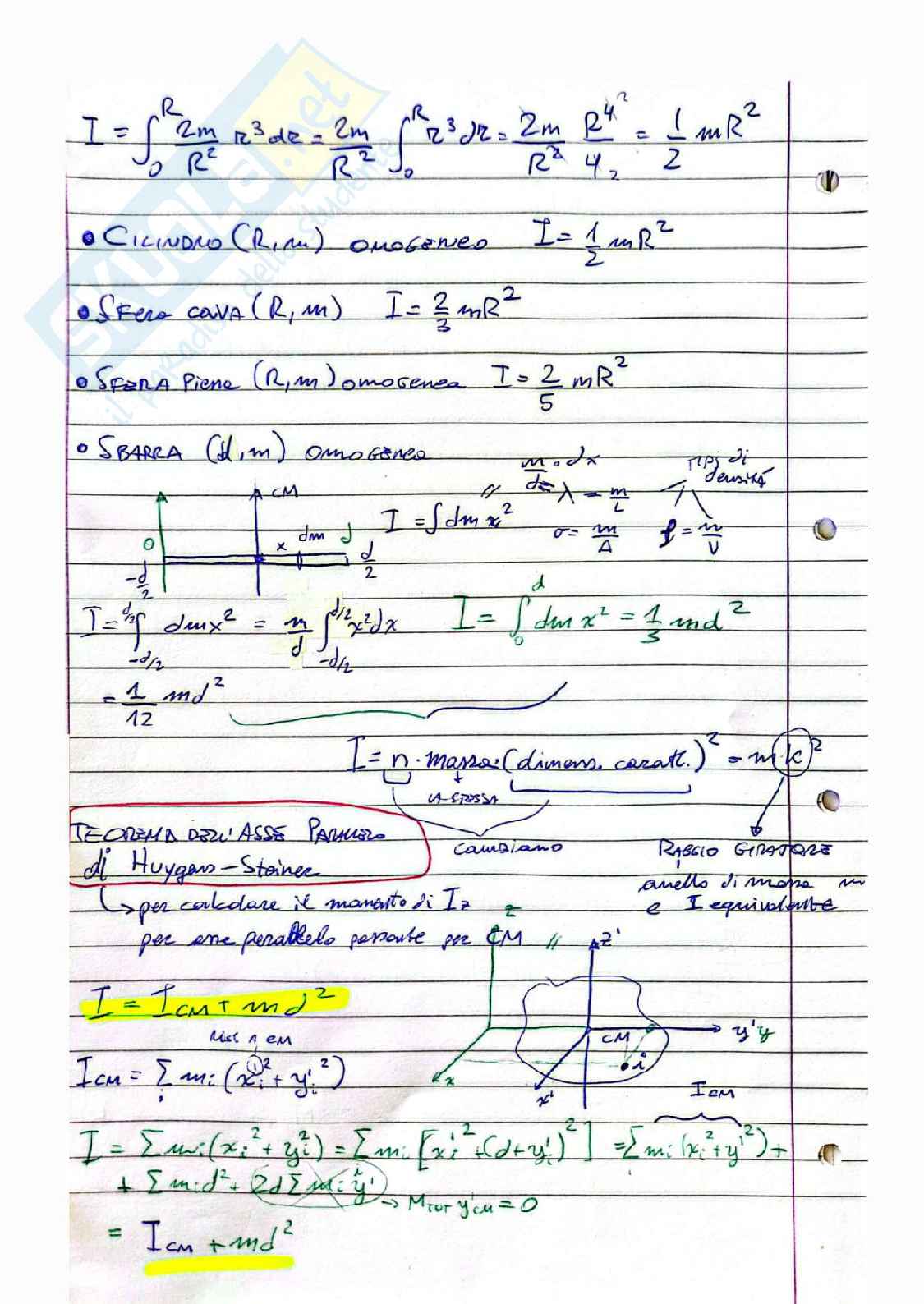 Riassunto esame Fisica I, Prof. D'alfonso Laura, libro consigliato Fisica I, Mazzoldi, Nigro Pag. 26
