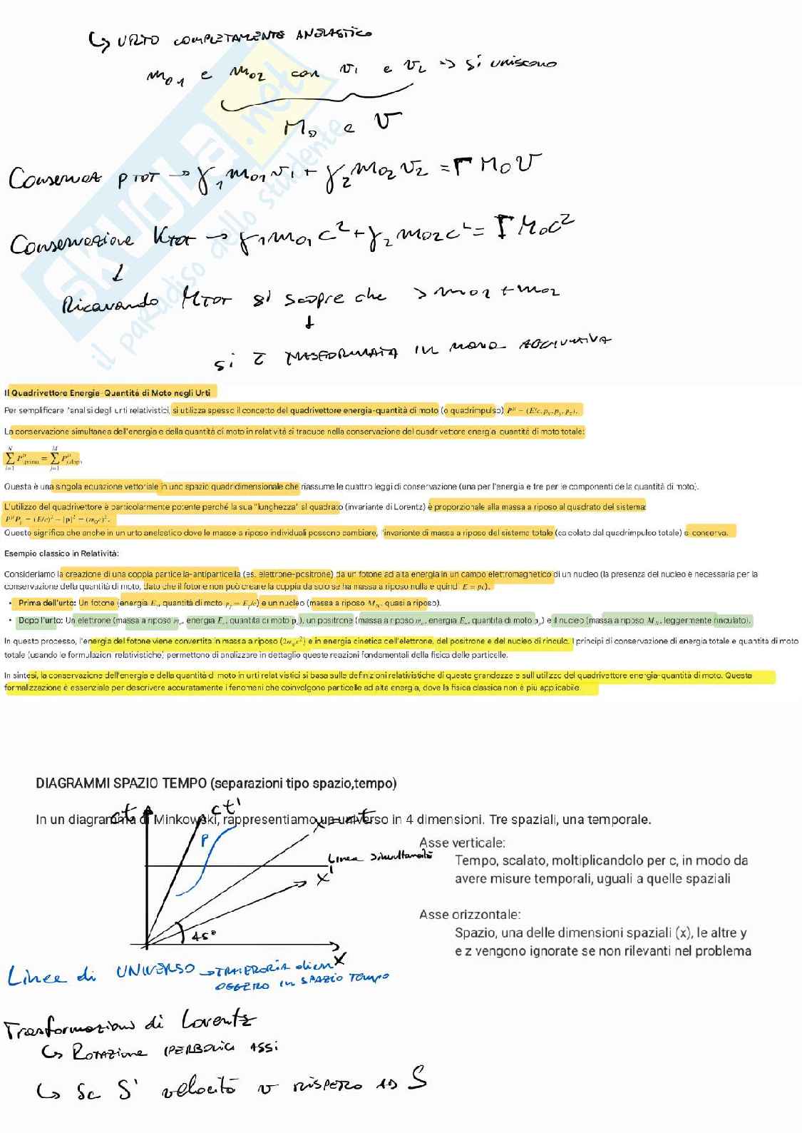 Riassunto esame Fisica I, Prof. D'alfonso Laura, libro consigliato Fisica I, Mazzoldi, Nigro Pag. 46
