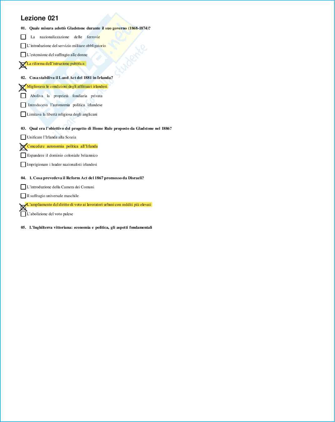 Risposte domande chiuse Storia contemporanea aggiornate 2026  Pag. 31