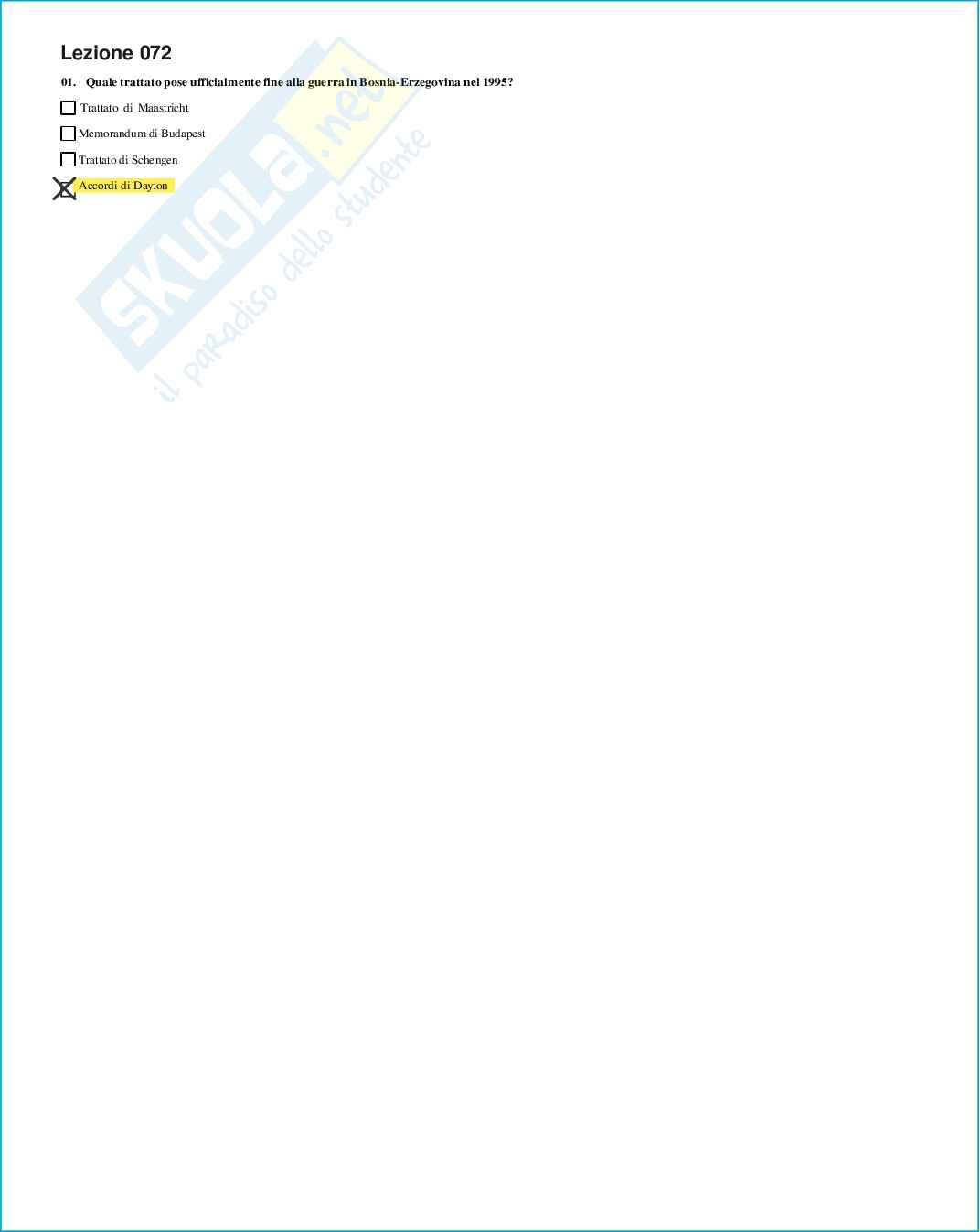 Risposte domande chiuse Storia contemporanea aggiornate 2026  Pag. 81