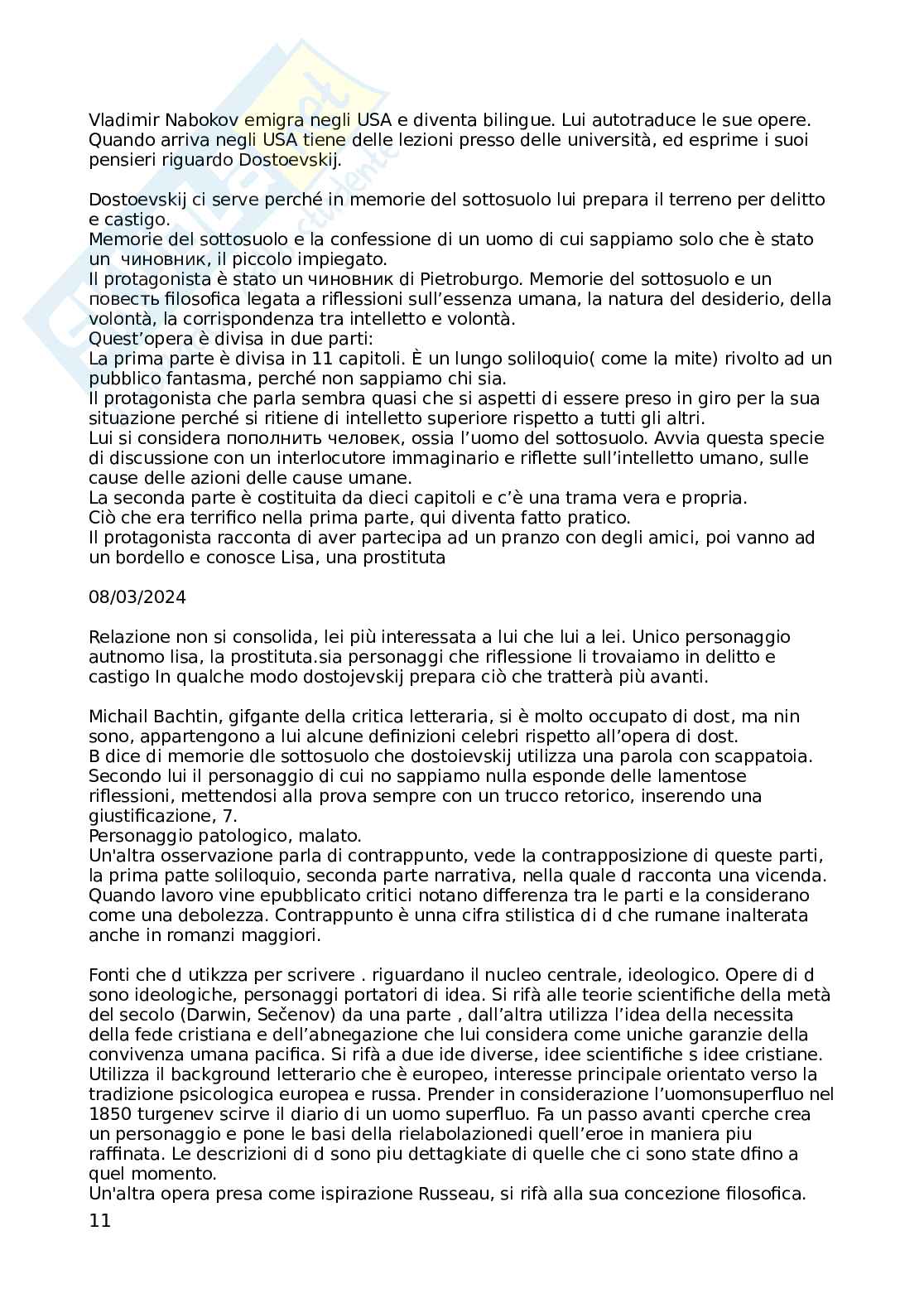 Letteratura russa 2 Pag. 11