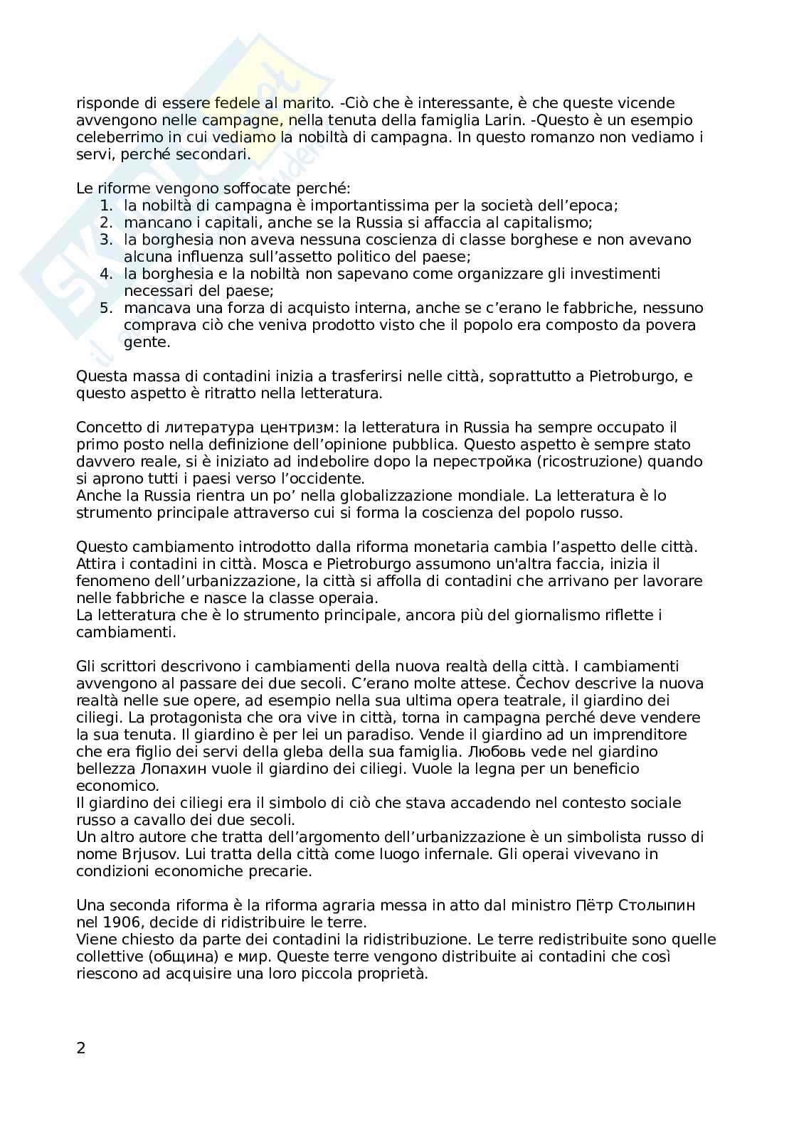 Letteratura russa 2 Pag. 2