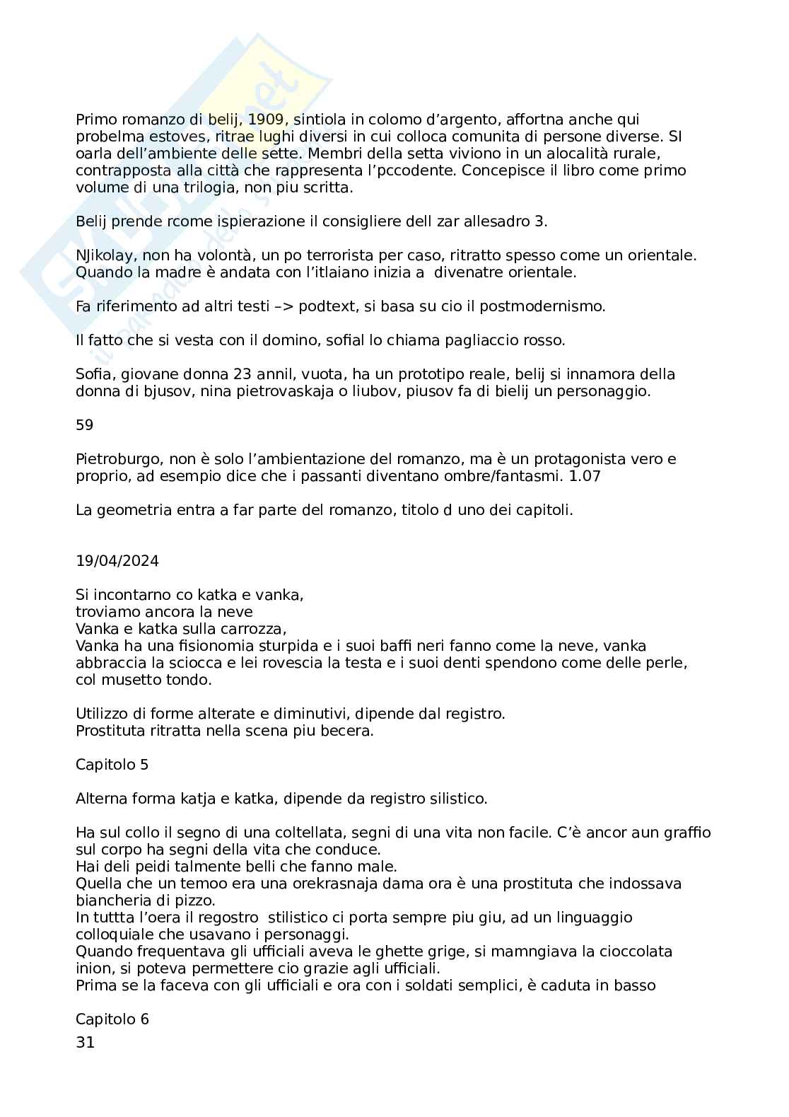 Letteratura russa 2 Pag. 31