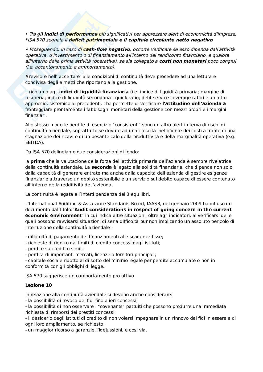 Appunti di Revisione aziendale Pag. 16