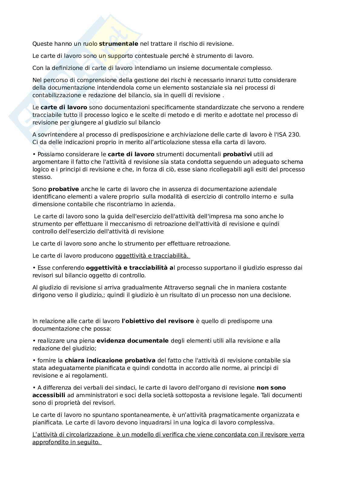 Appunti di Revisione aziendale Pag. 21