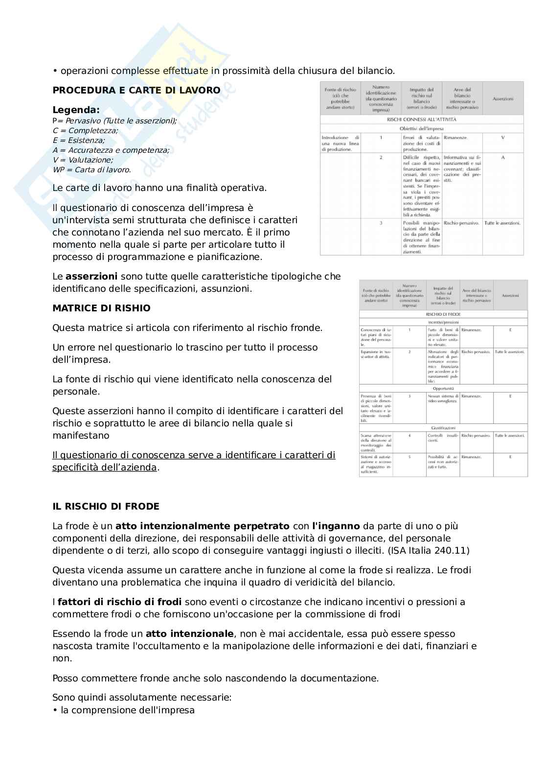 Appunti di Revisione aziendale Pag. 26