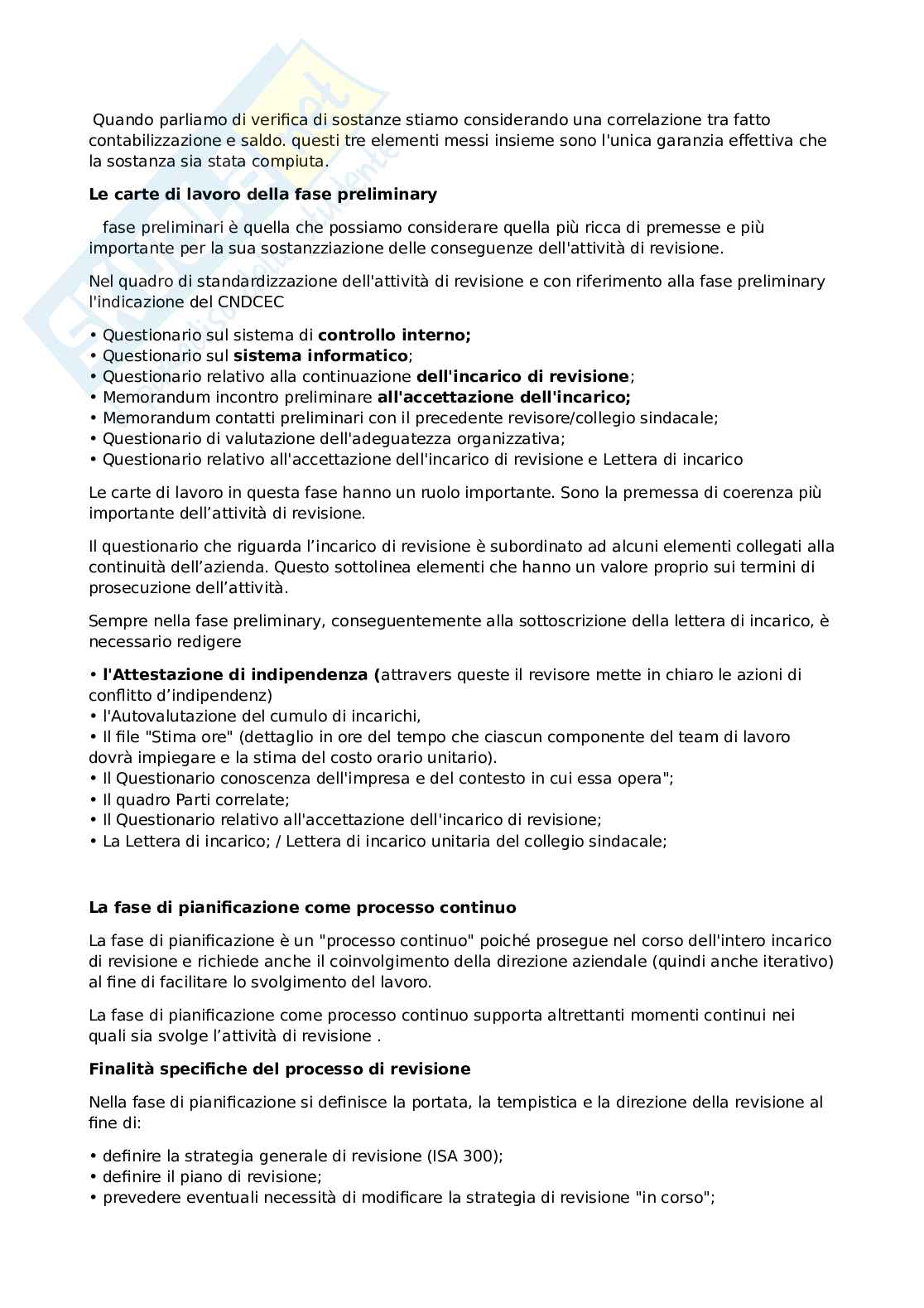 Appunti di Revisione aziendale Pag. 41