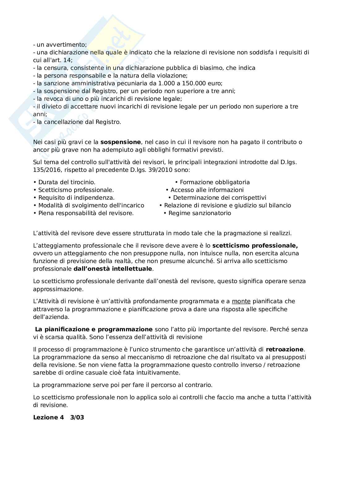 Appunti di Revisione aziendale Pag. 6
