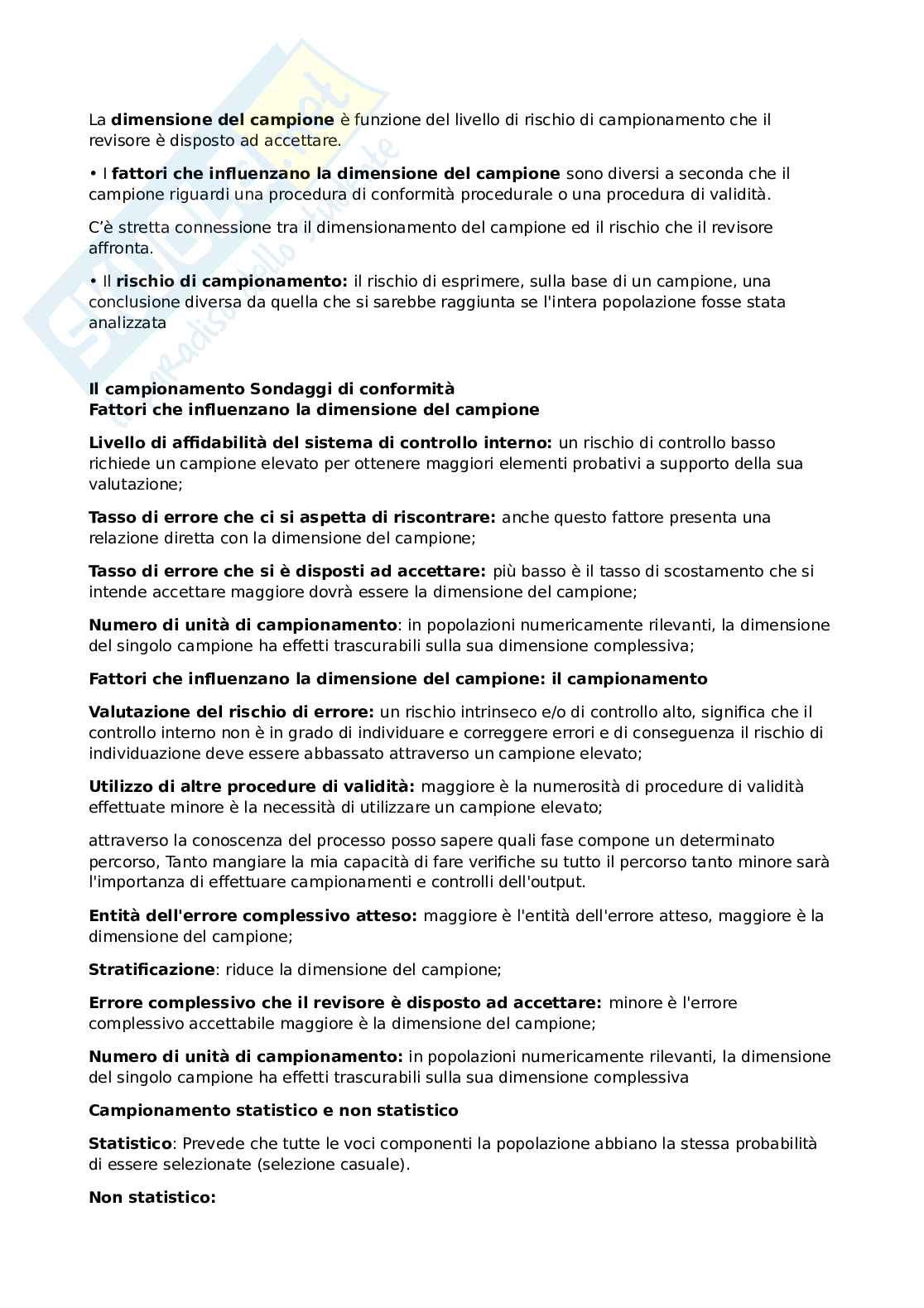 Appunti di Revisione aziendale Pag. 71