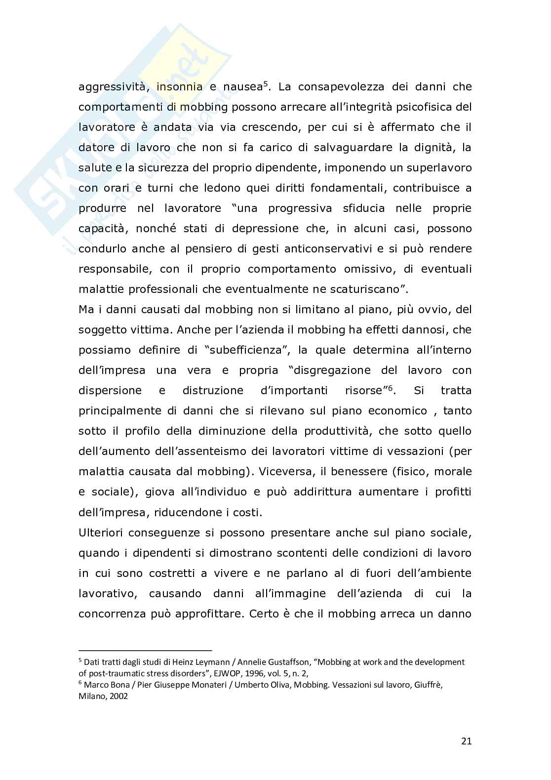 Mobbing. Conflitti e ostilità nell'ambiente infermieristico Pag. 21