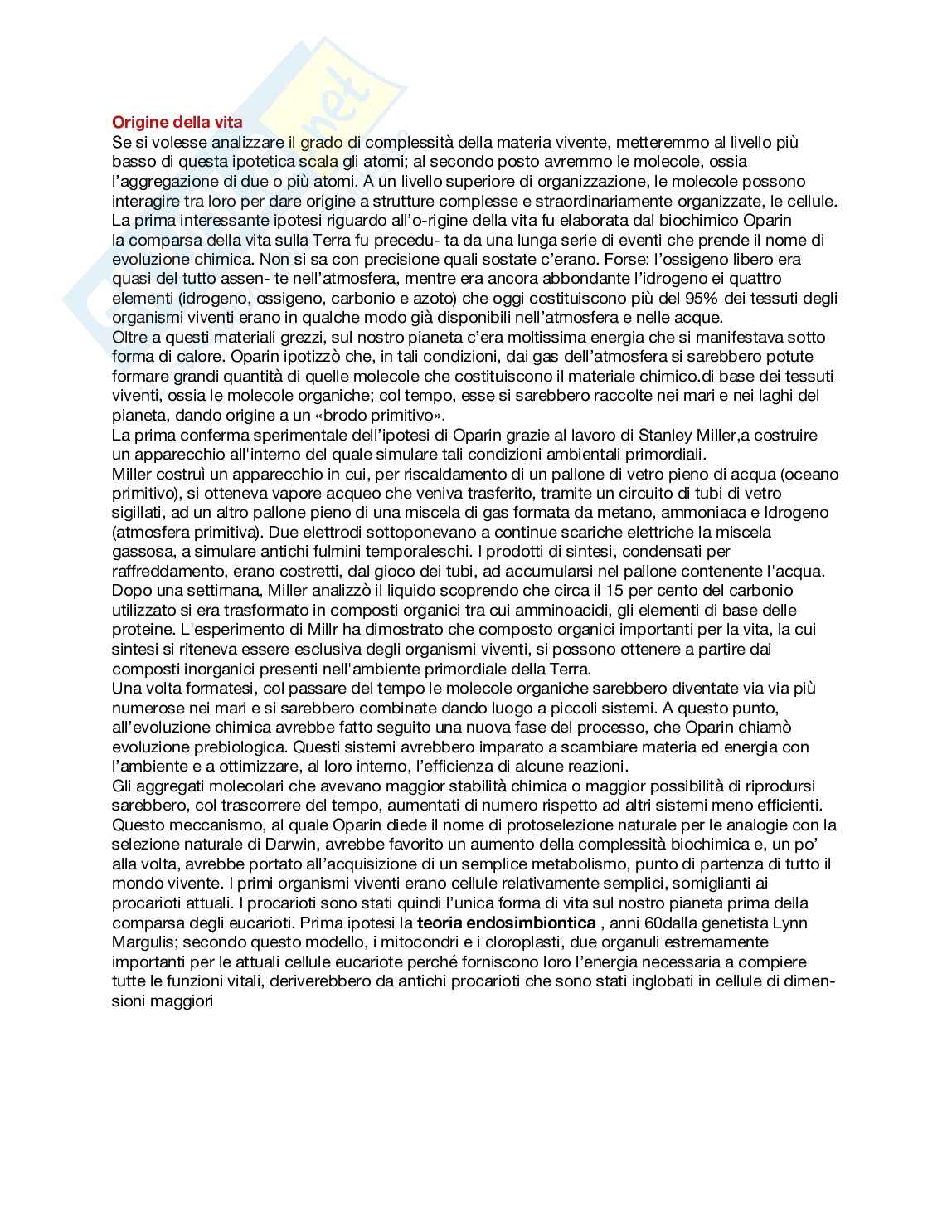 Riassunto esame “Didattica delle Scienze biologiche ed ambientali”, prof. Venanzoni Roberto Pag. 1