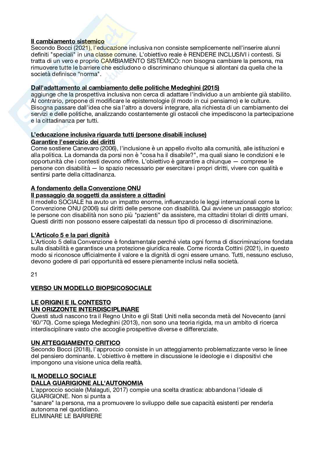 Appunti Didattica e pedagogia speciale e dell'inclusione  Pag. 11