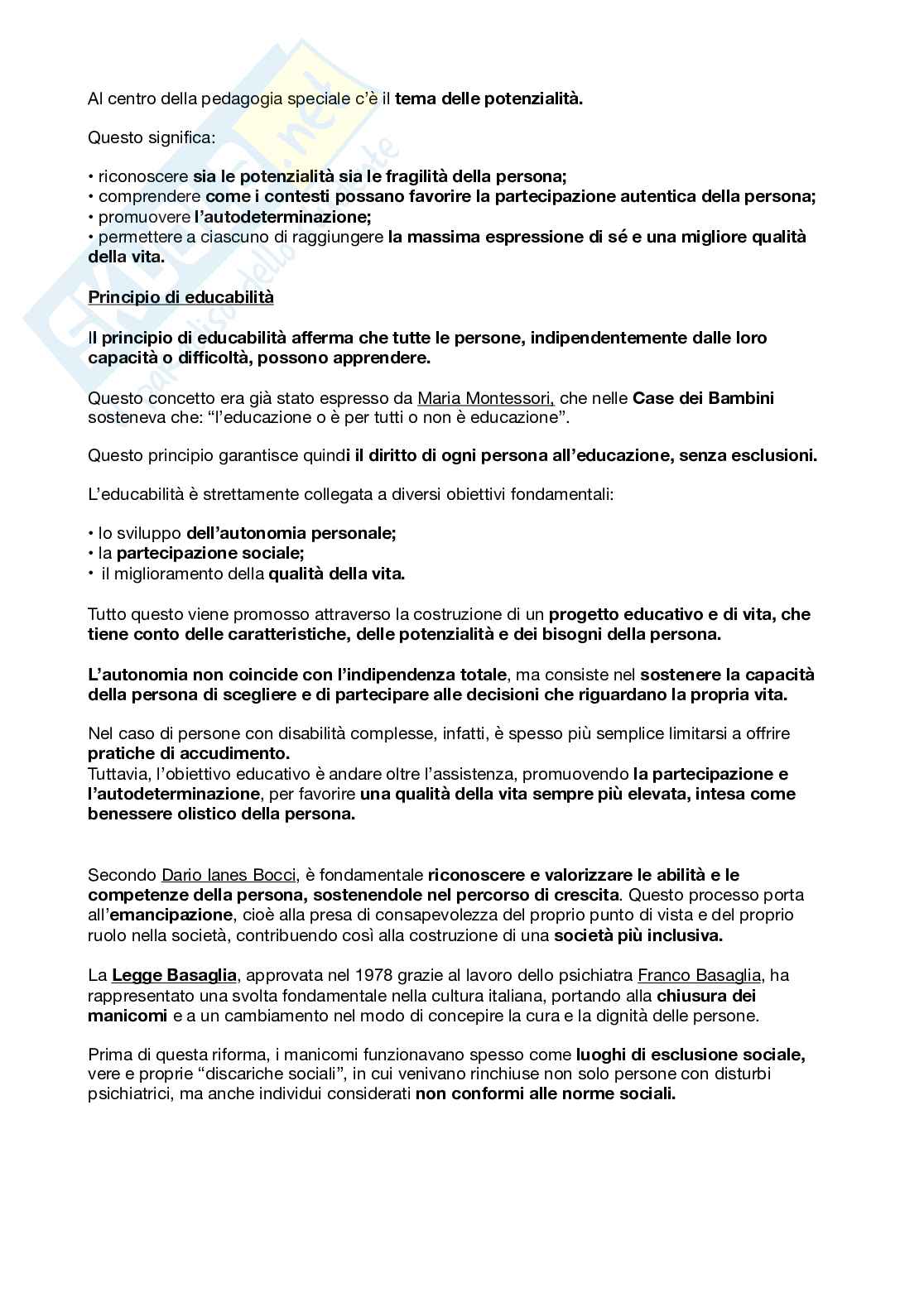 Appunti Didattica e pedagogia speciale e dell'inclusione  Pag. 2