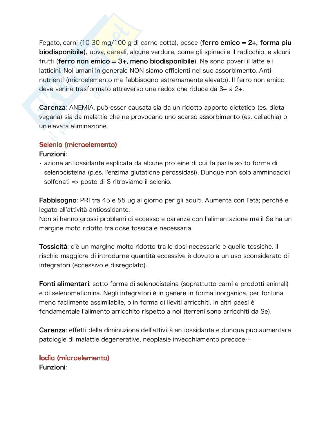 Chimica e normativa dei prodotti alimentari - elementi inorganici Pag. 16