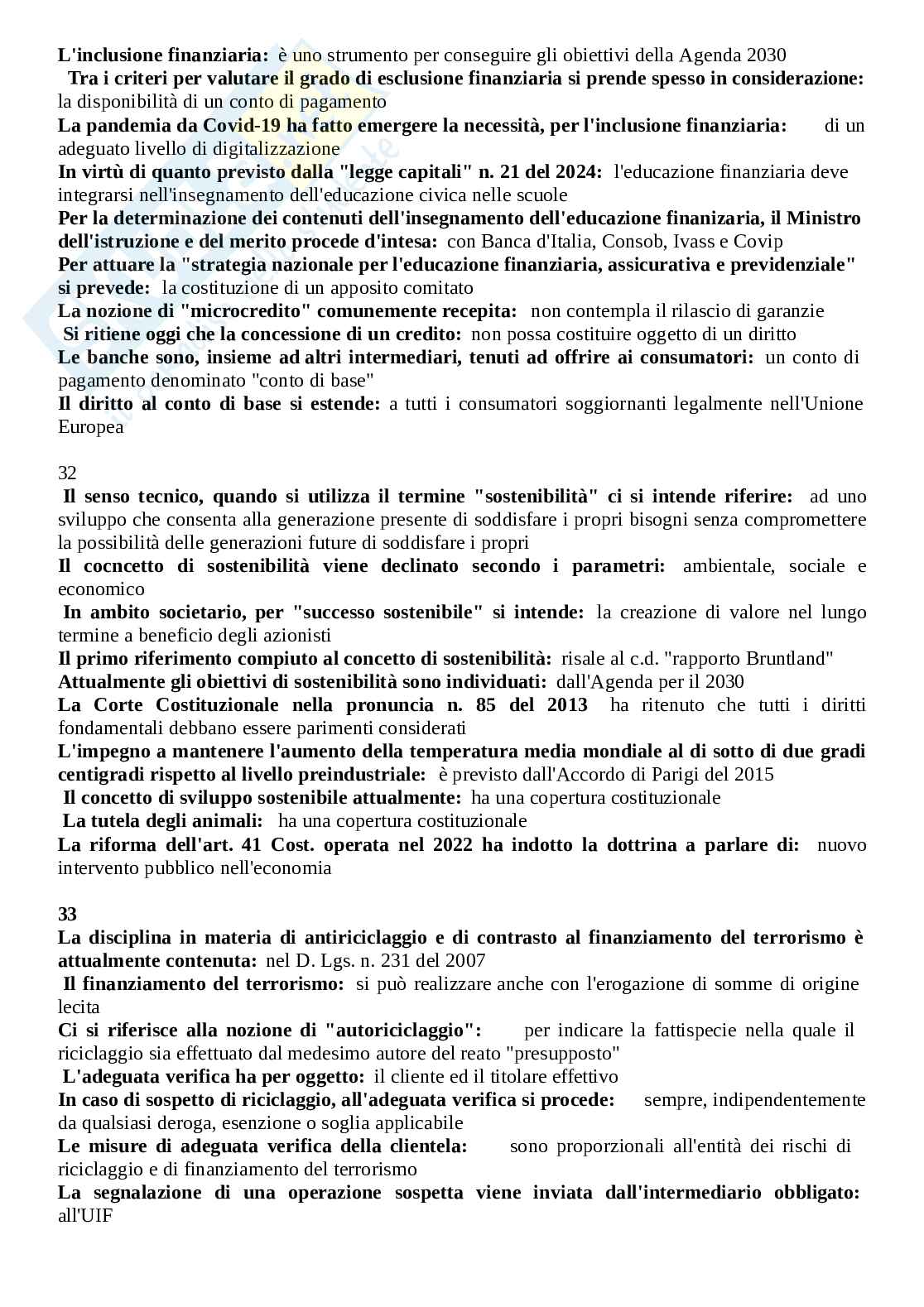 Paniere Diritto dell'economia, aggiornato e completo. In ordine. Ultima versione Pag. 11