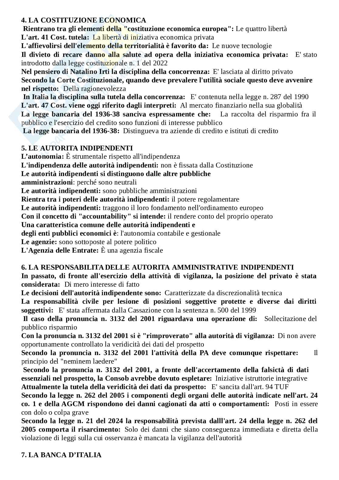 Paniere Diritto dell'economia, aggiornato e completo. In ordine. Ultima versione Pag. 2