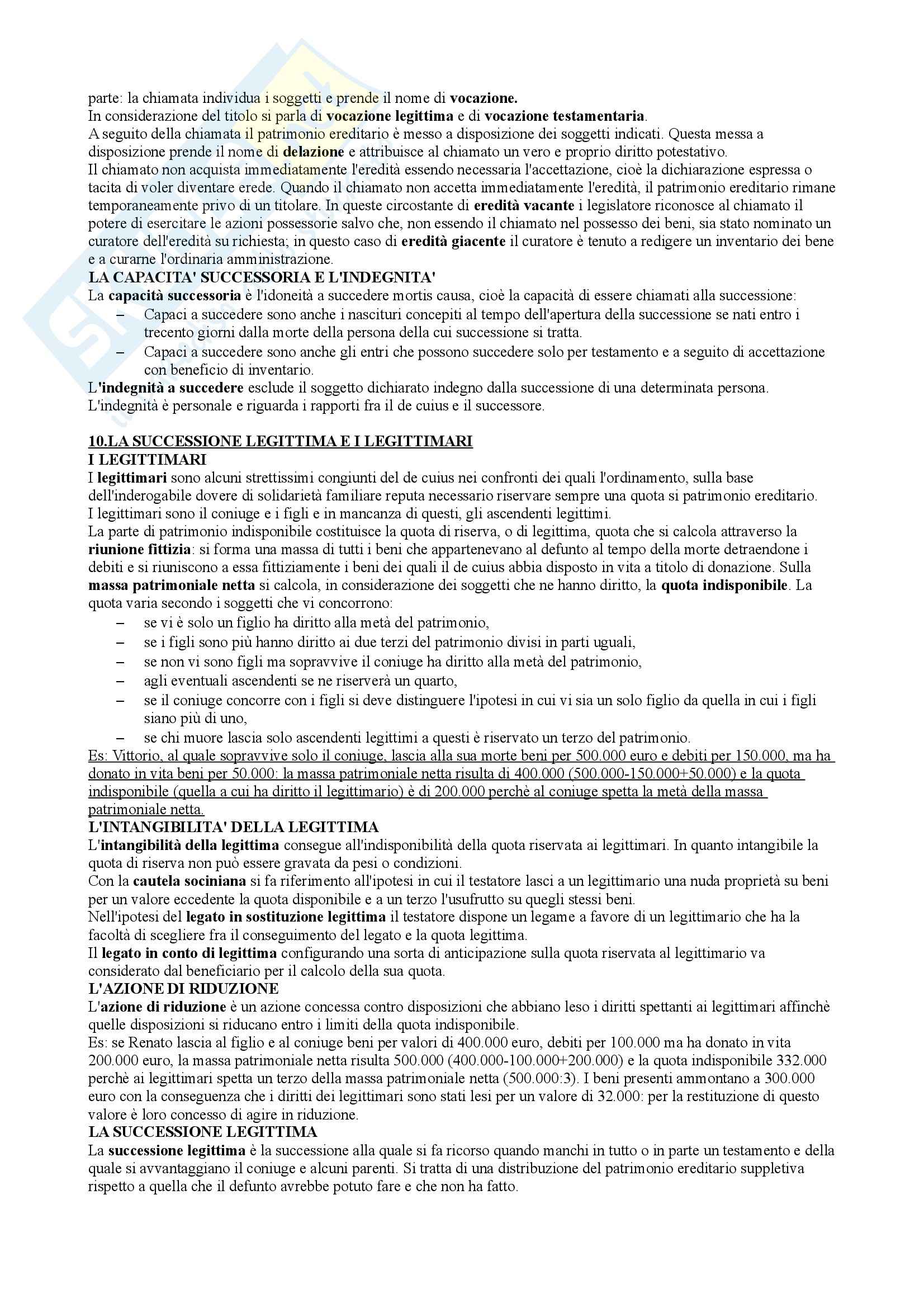 Riassunto esame Diritto Privato e della Famiglia, prof. Cordiano, libro consigliato Istituzioni di Diritto Privato, Ruscello Pag. 11