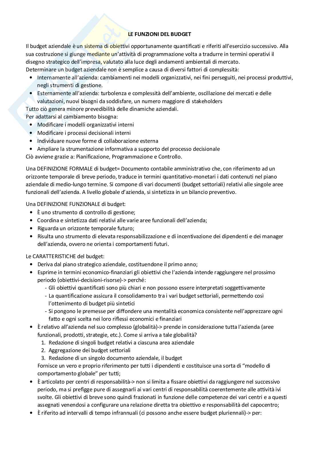 Riassunto esame Programmazione e controllo, Prof. Palazzi Federica, libro consigliato Governo strategico d'impresa. Teoria, modelli e sistemi di pianificazione, Giappichelli, Torino, 2005, M. Ciambotti Pag. 16