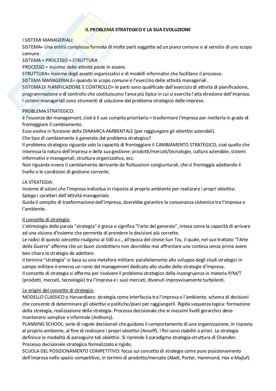 Riassunto esame Programmazione e controllo, Prof. Palazzi Federica, libro consigliato Governo strategico d'impresa. Teoria, modelli e sistemi di pianificazione, Giappichelli, Torino, 2005, M. Ciambotti Pag. 51
