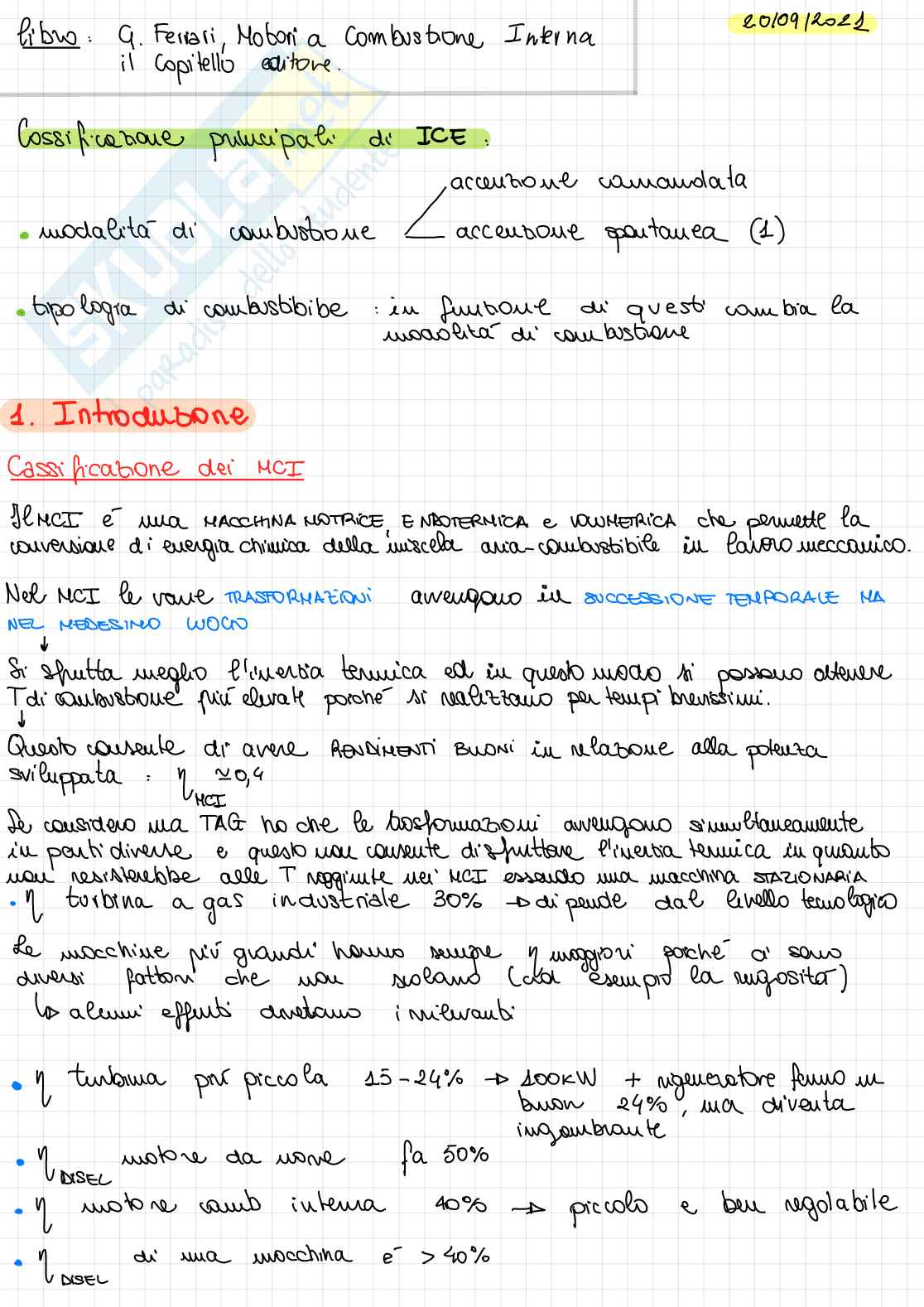 Motori - appunti lezioni Pag. 1