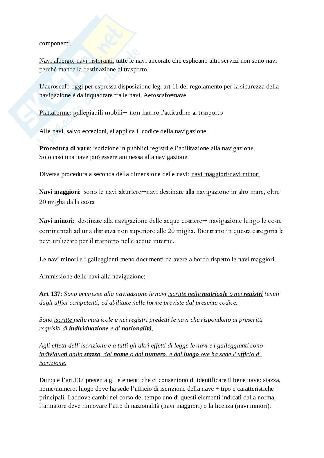 Appunti lezioni Diritto della navigazione e dei trasporti Pag. 21