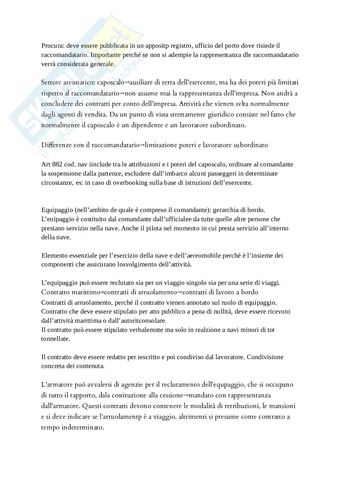 Appunti lezioni Diritto della navigazione e dei trasporti Pag. 46