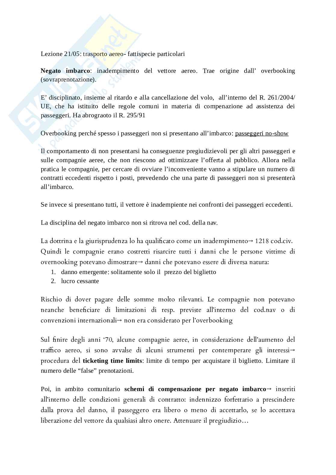 Appunti lezioni Diritto della navigazione e dei trasporti Pag. 71