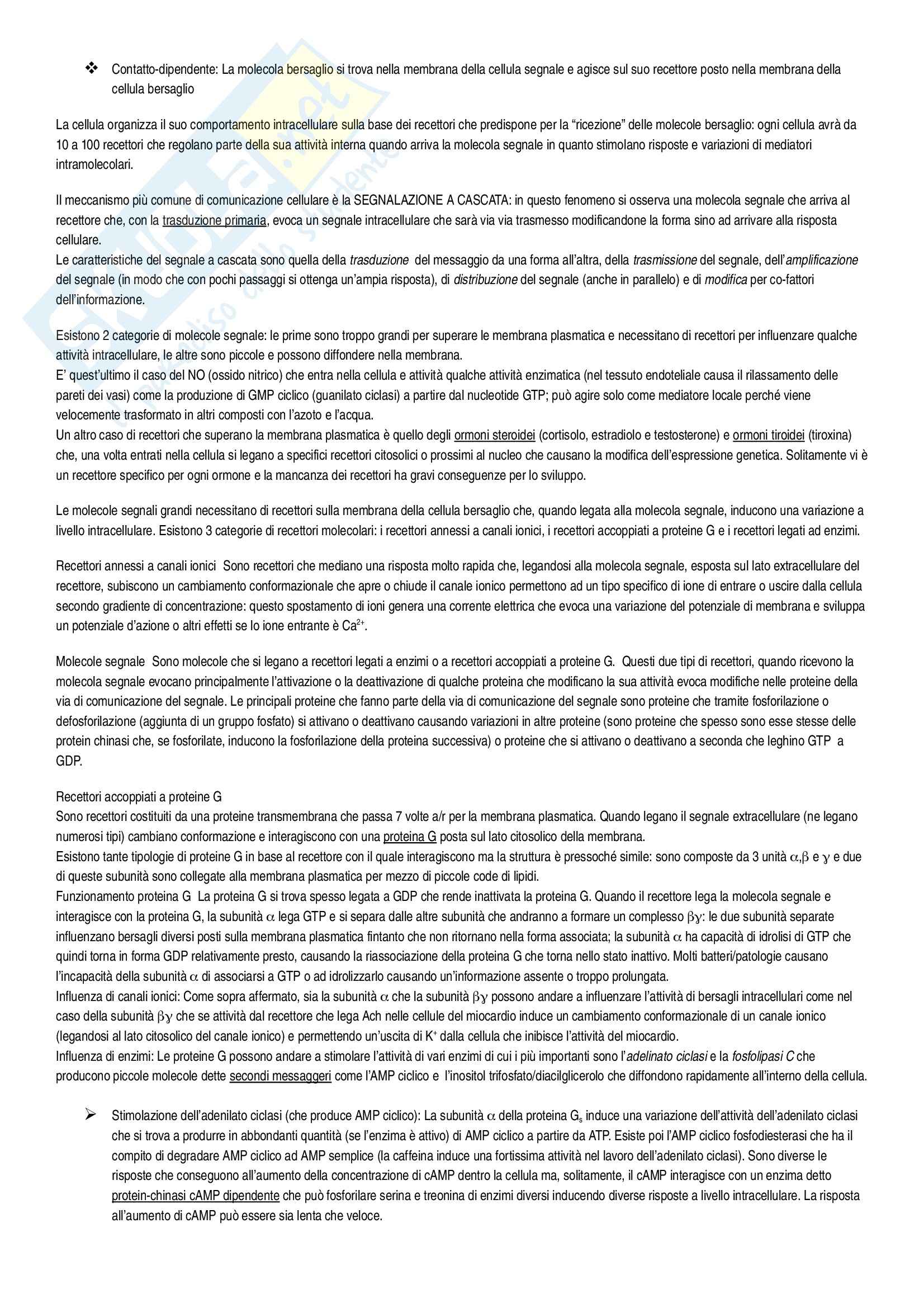 Riassunto esame Biologia, prof. Rossella, libro consigliato L'essenziale di biologia molecolare della cellula Alberts, Bray Pag. 26