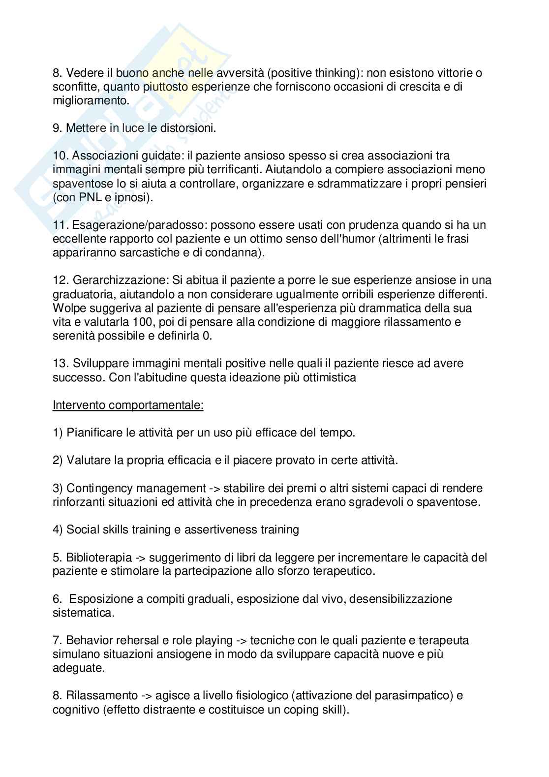 Risposte domande aperte Tecniche e modelli di psicoterapia aggiornate 2025 Pag. 51