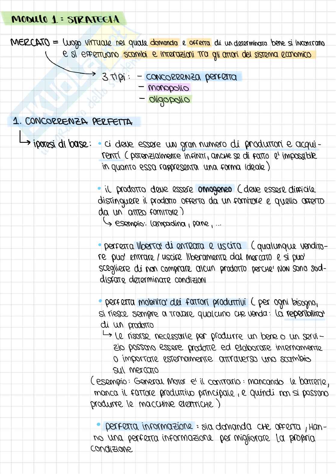Modulo 1 Impresa e decisione strategiche Pag. 1