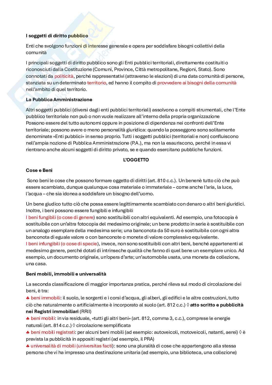 Riassunto esame Diritto  pubblico, Prof. D'elia Giuseppe, libro consigliato Lineamenti del diritto pubblico, Falcon Pag. 21