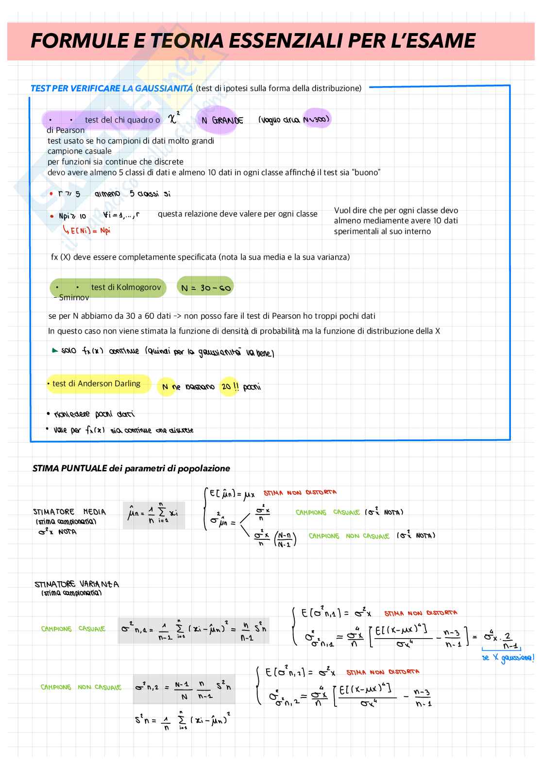 Schemi e formule per esame Modellistica e identificazione Pag. 2