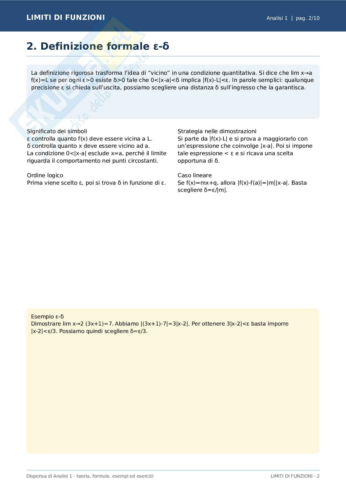 Appunti Analisi 1 Pag. 2