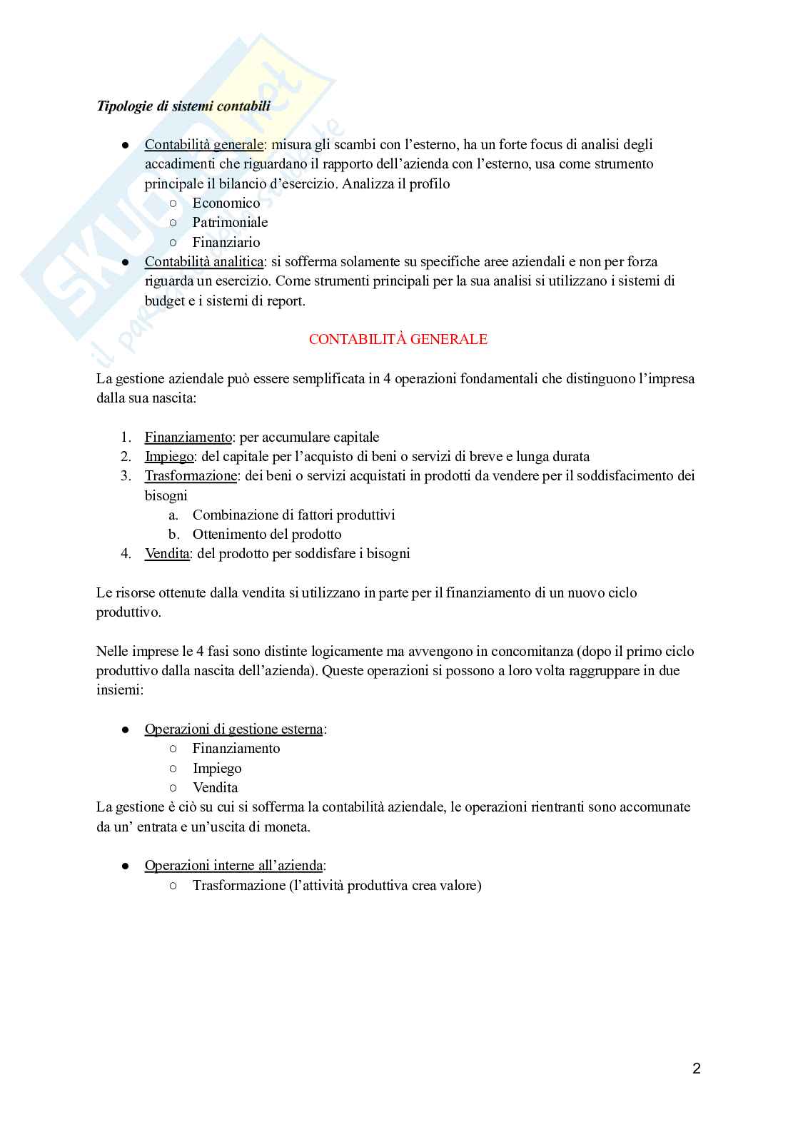 Economia aziendale Pag. 2