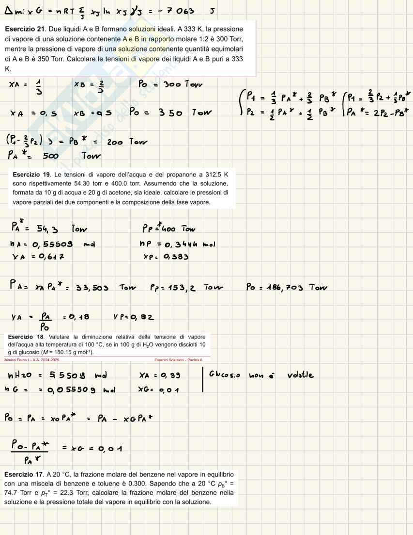 Esercizi Chimica fisica 1  Pag. 11