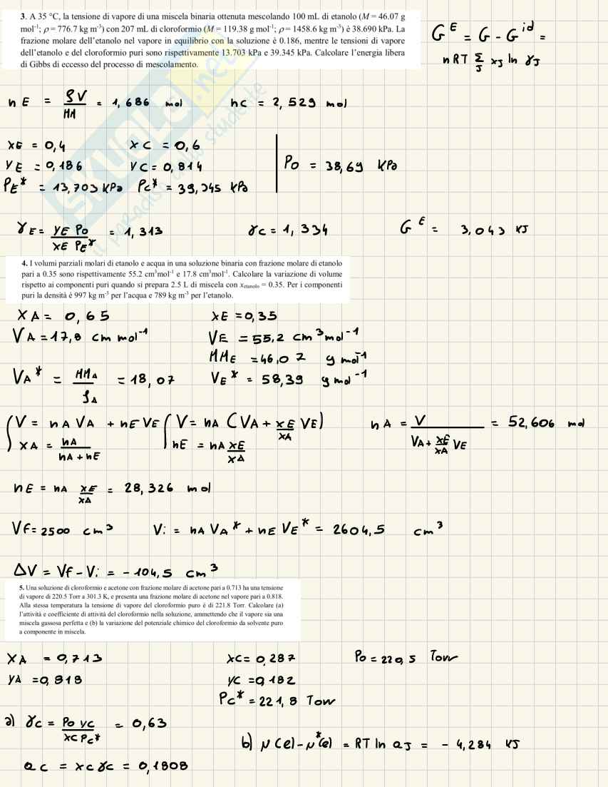 Esercizi Chimica fisica 1  Pag. 6