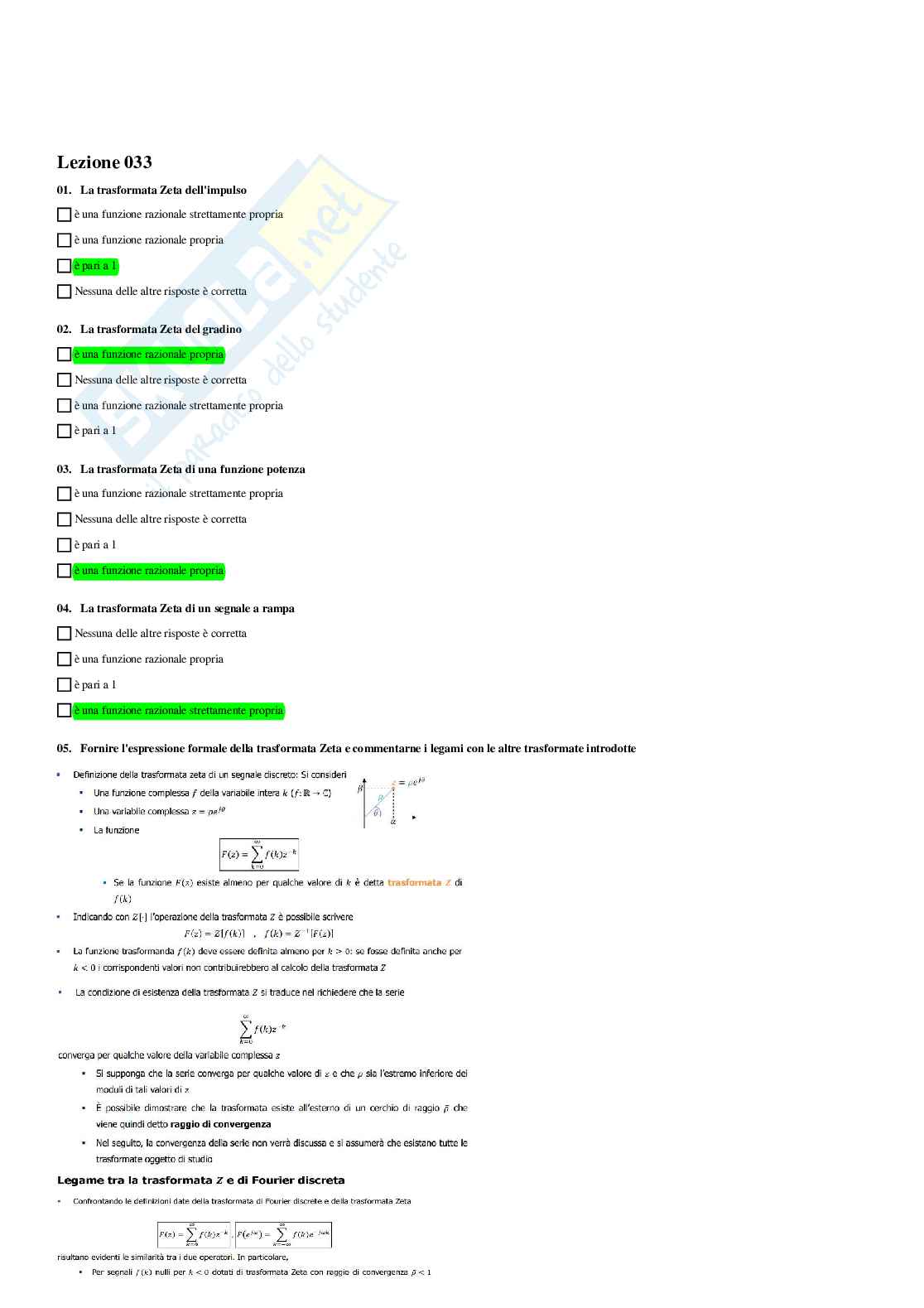 Paniere completo di Fondamenti di automatica (2025) - Risposte multiple e aperte Pag. 36