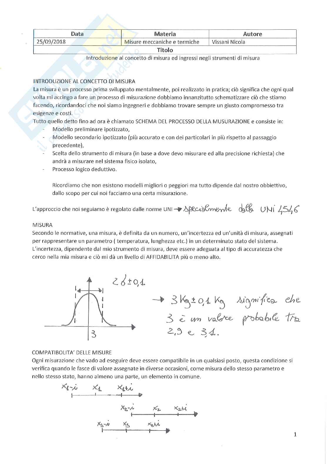 Misure meccaniche e termiche Pag. 1