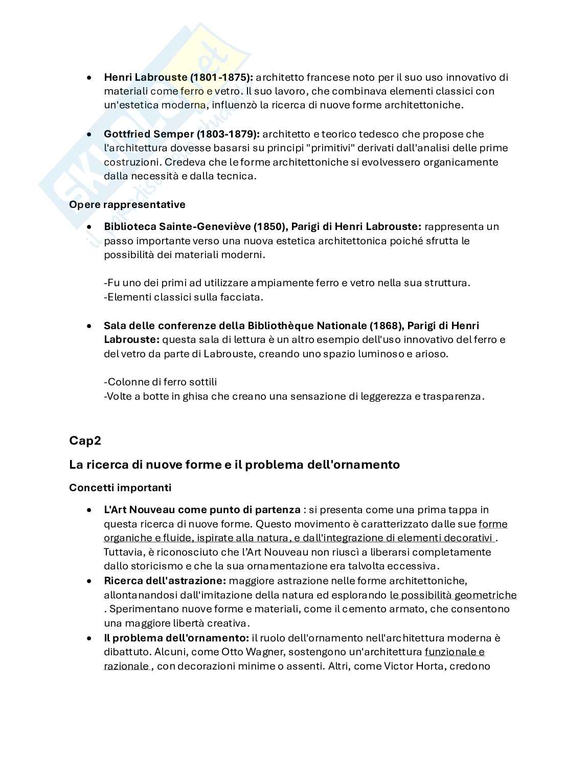 Appunti del corso di Storia dell'architettura contemporanea Pag. 2