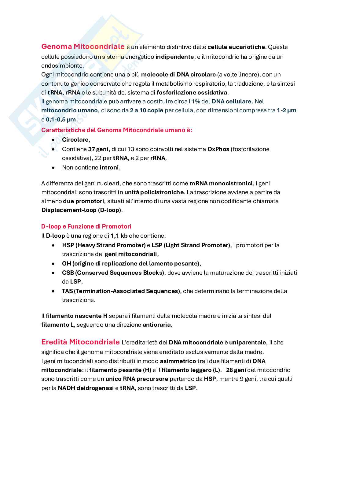 Biologia molecolare  Pag. 11