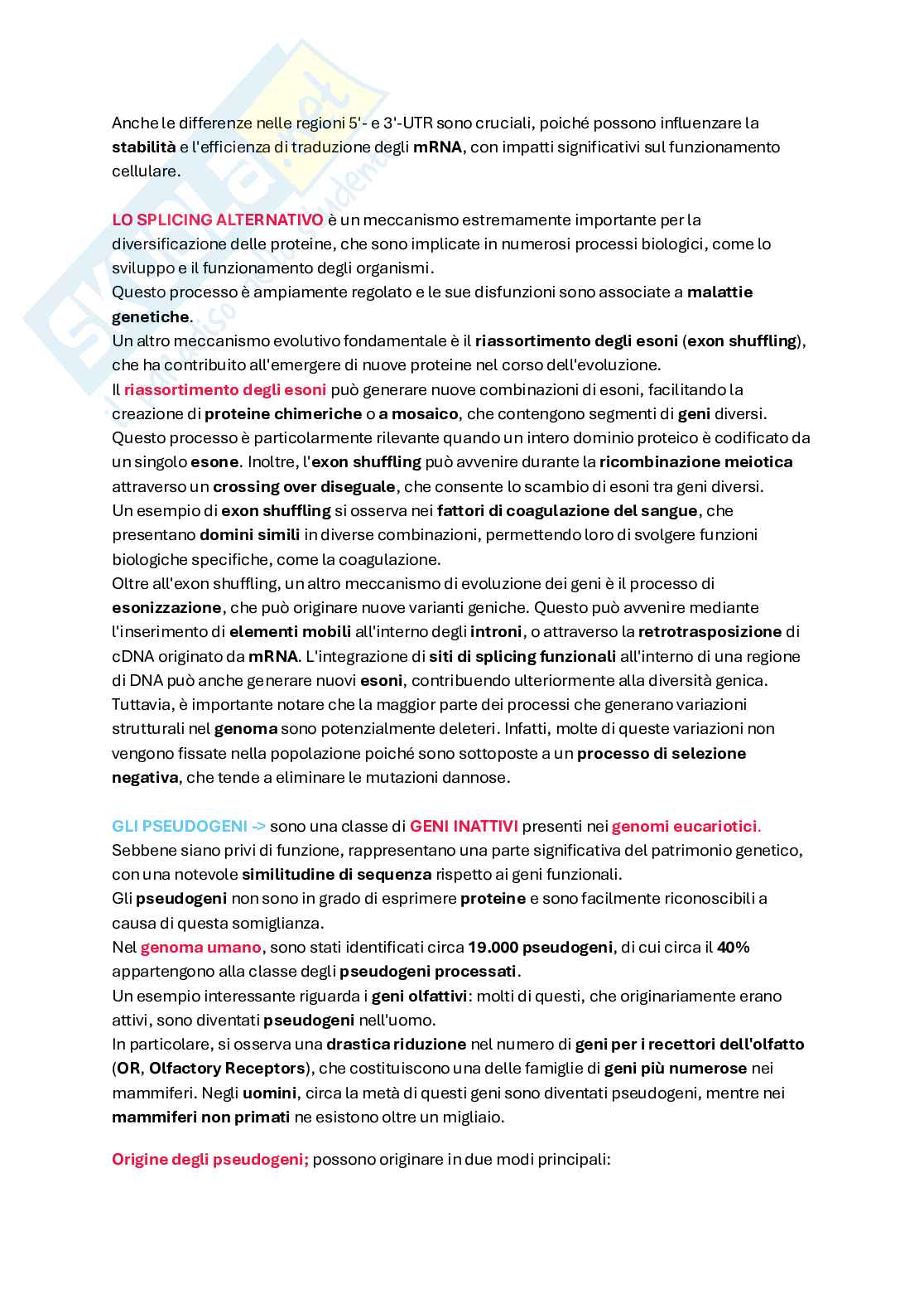 Biologia molecolare  Pag. 6