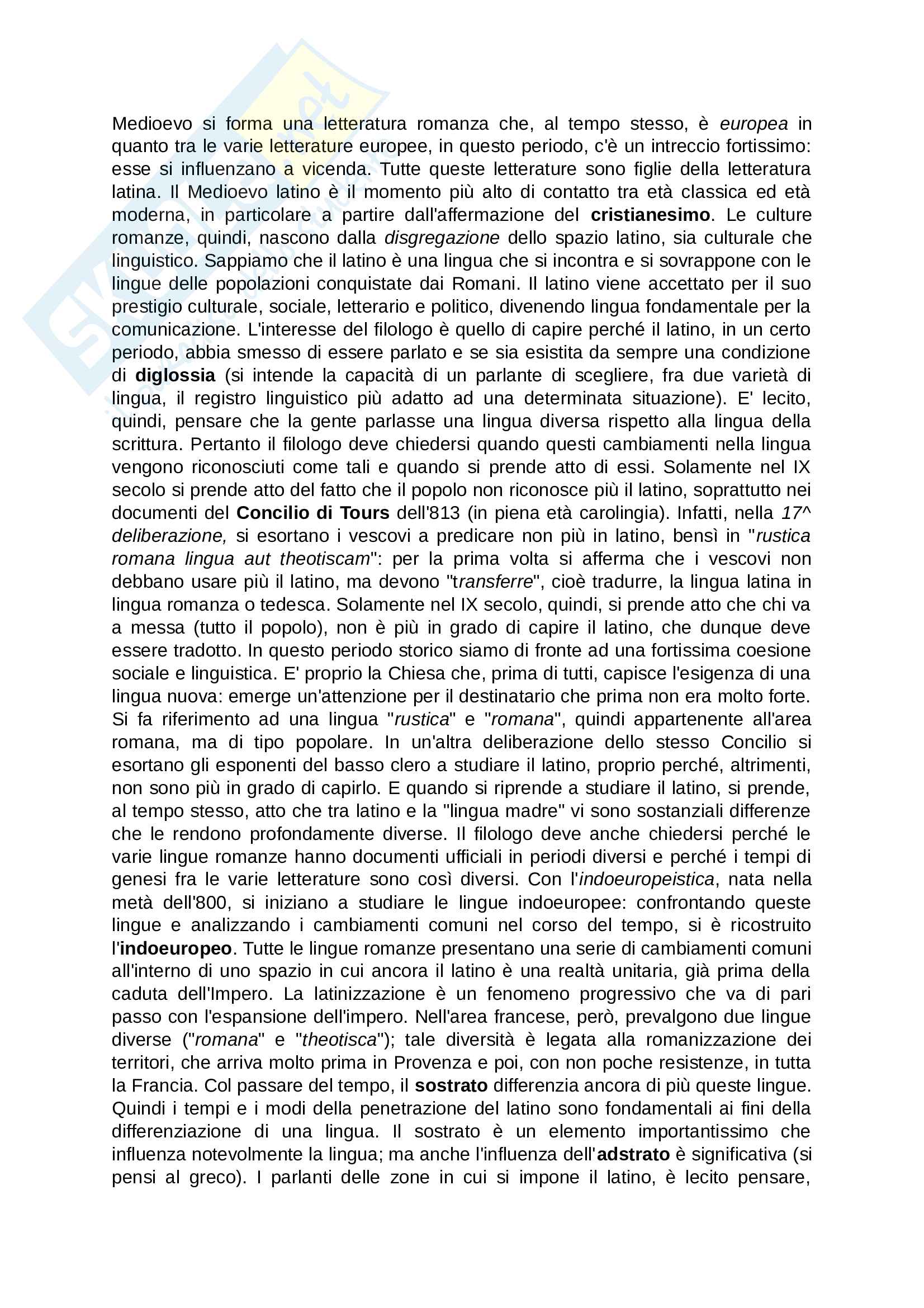 Fondamenti di Linguistica e Filologia romanza - Appunti Pag. 2
