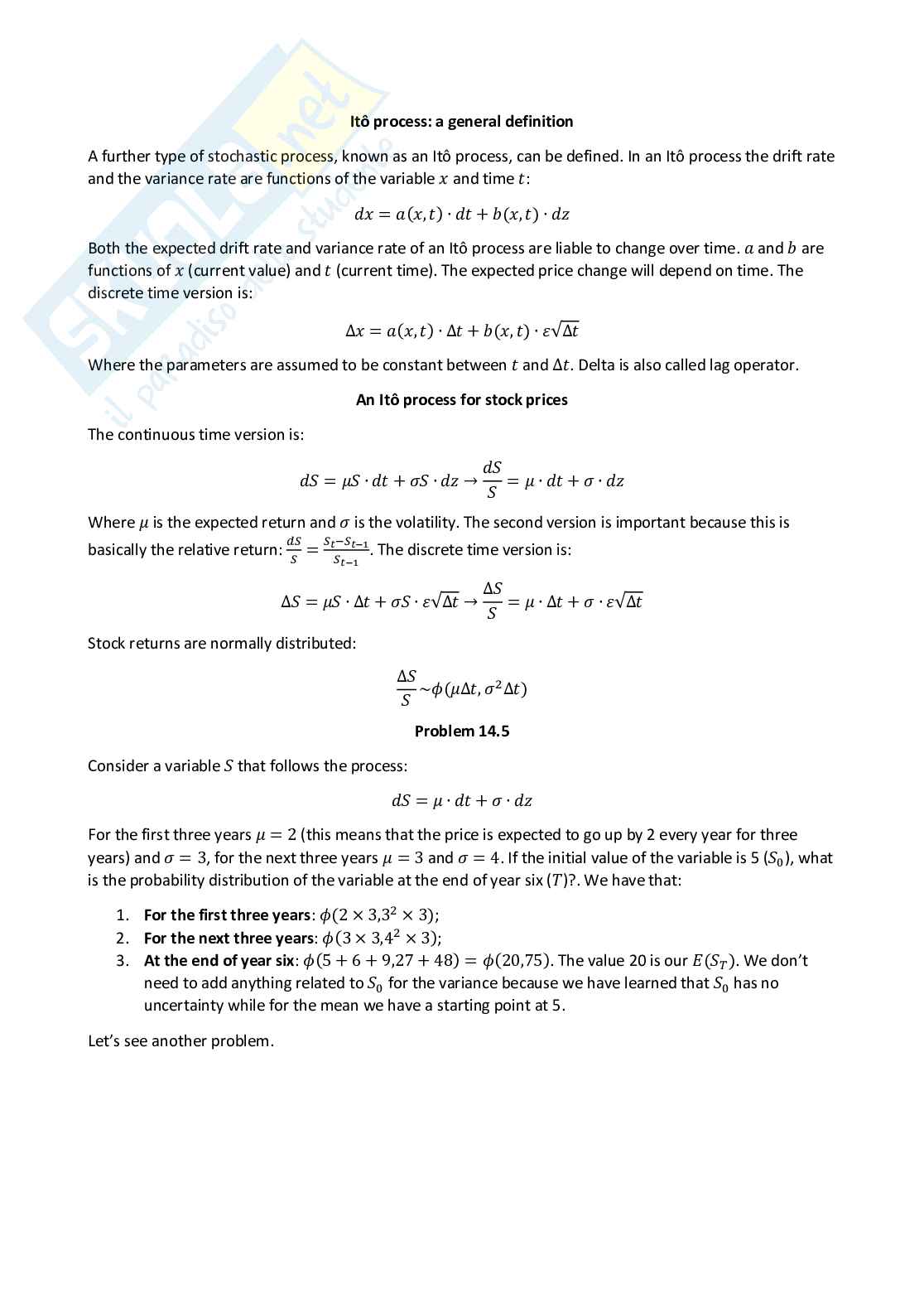 Derivative securities pricing - Appunti completi (ENG) Pag. 16