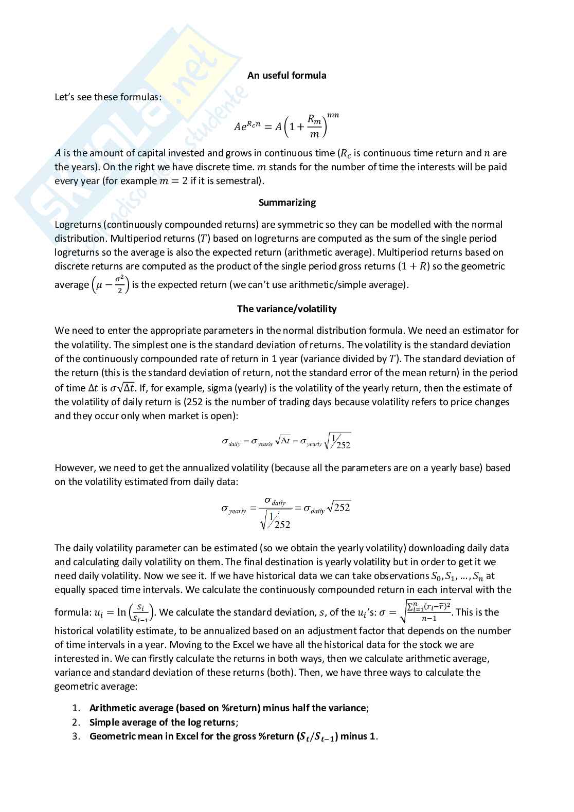 Derivative securities pricing - Appunti completi (ENG) Pag. 21