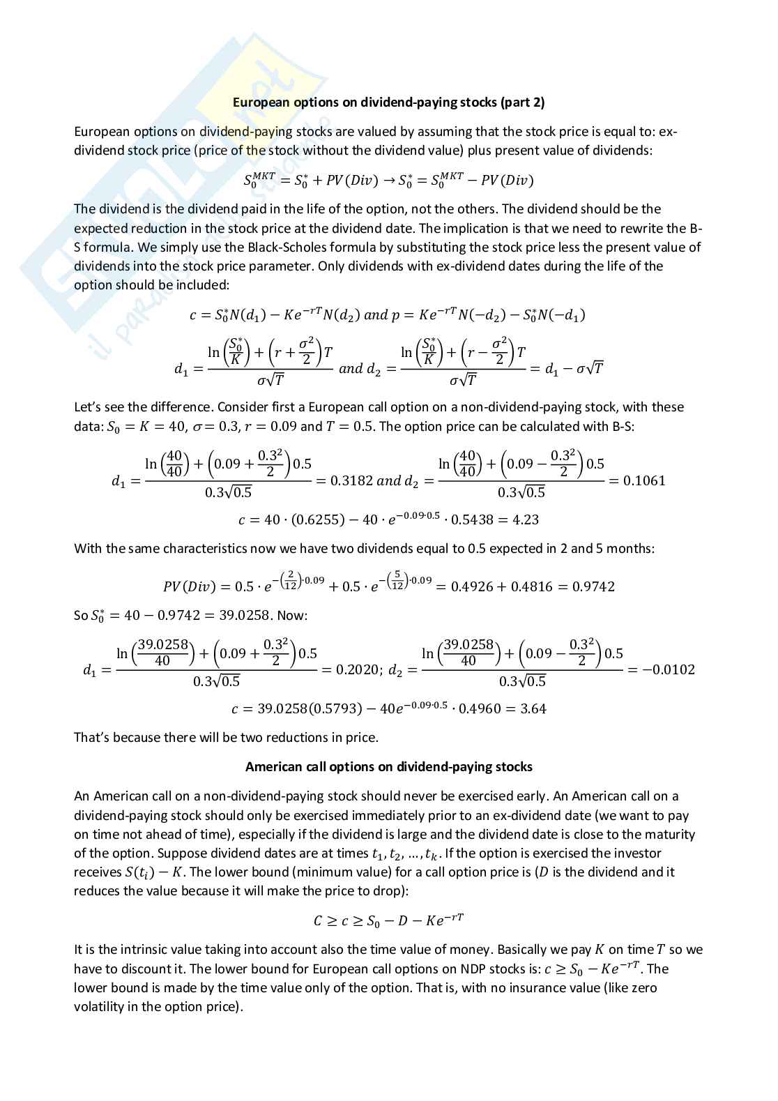 Derivative securities pricing - Appunti completi (ENG) Pag. 31