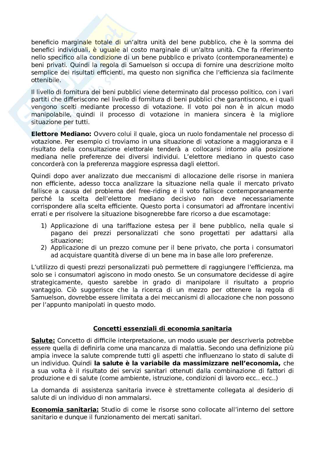Riassunto Esame Economia Pubblica Prof Li Donni Paolo Libro 