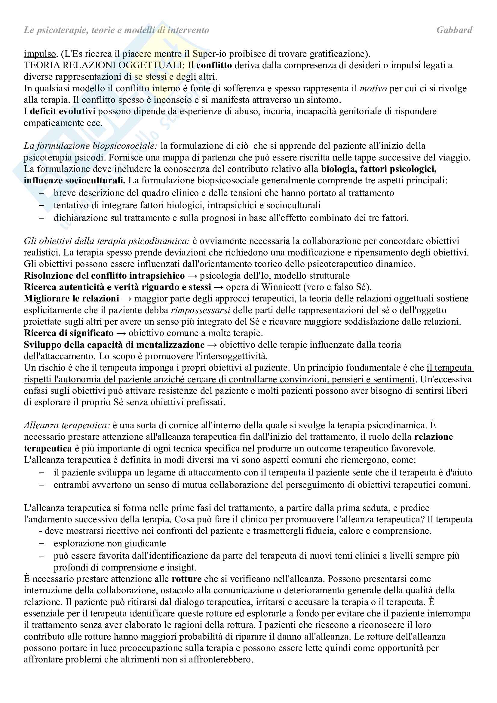 Riassunto esame Modelli teorici, prof. Sambin, libro consigliato Gabbard Pag. 11