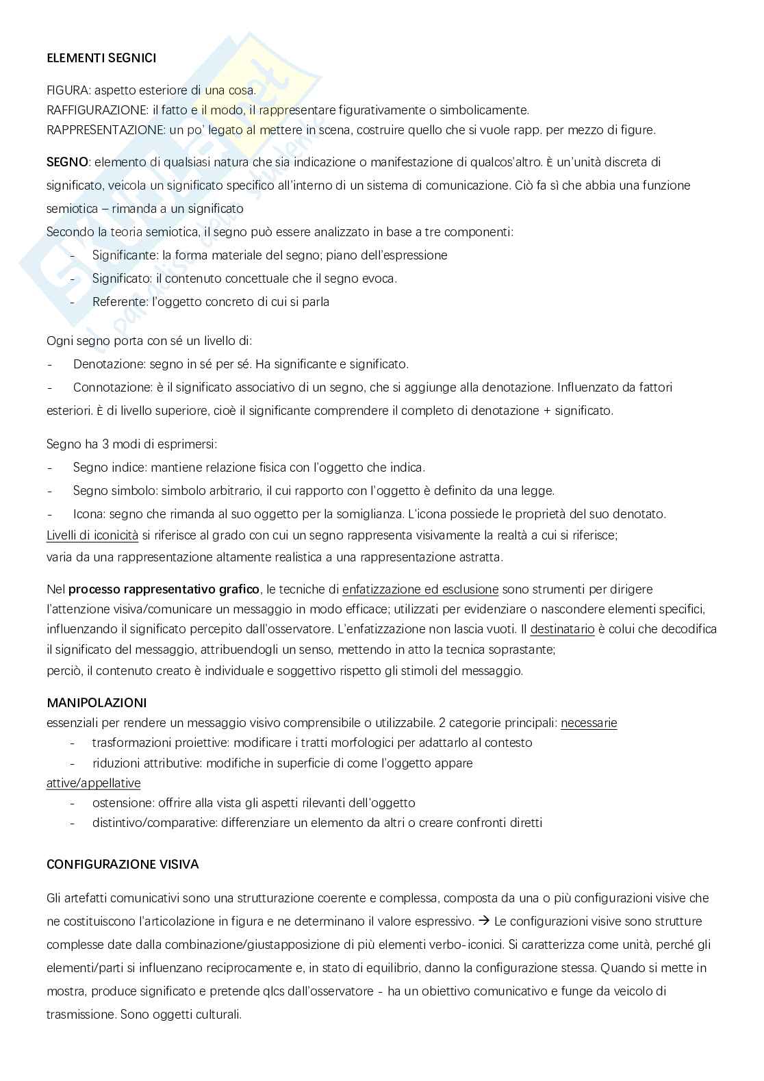 Appunti di lezione Culture visive e sistemi iconografici Pag. 1