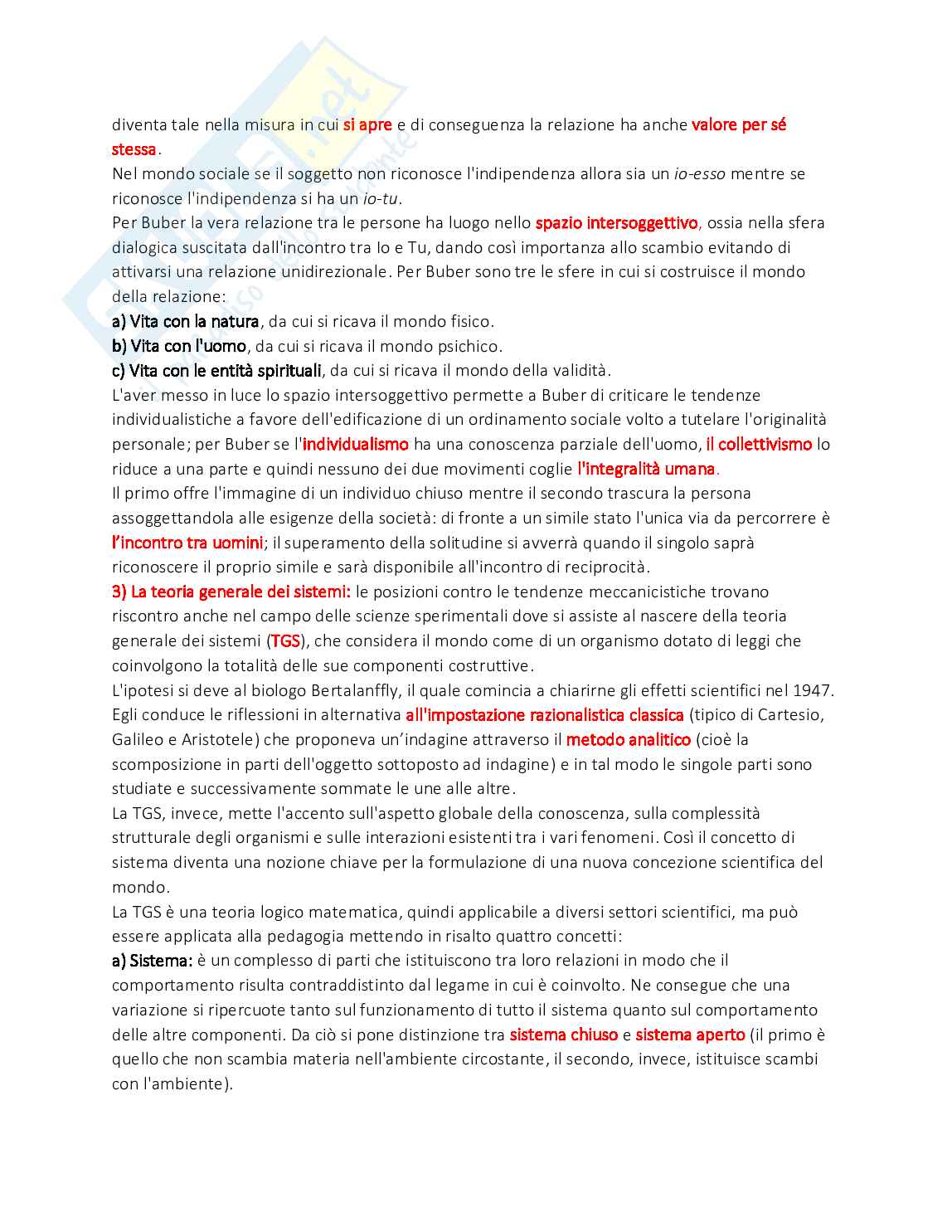 Pedagogia generale e della cura educativa Pag. 2